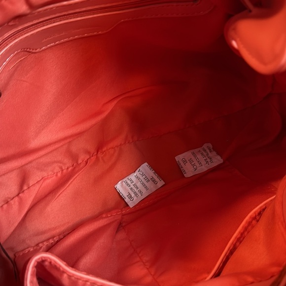 🪸BADGLEY MISCHKA🪸Coral Solid/Snake Combo Medium Satchel w/Crossbody Strap/NWT - Picture 8 of 9